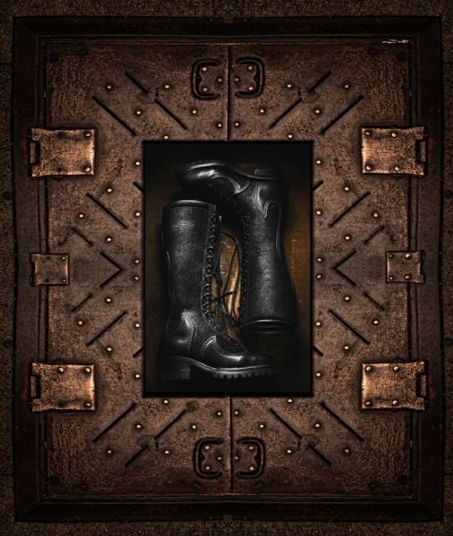 Photograph Joe Felzman Wesco Boots on One Eyeland